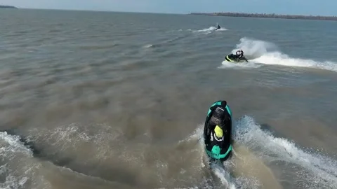 Copter jet ski high quality shooting Video stock 130827426