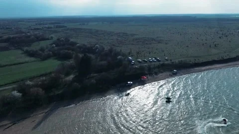 Copter jet ski high quality shooting Stock Footage 130829094