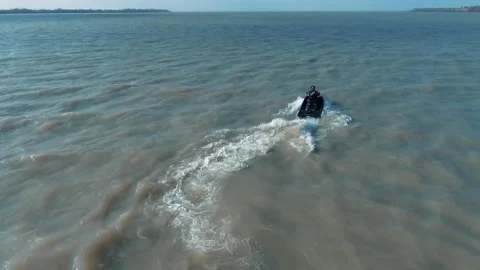 Copter jet ski high quality shooting Stock-Footage 130830659