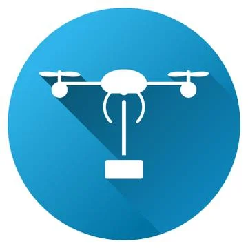 Copter Shipment Gradient Round Vector Icon 库存插图