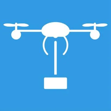 Copter shipment icon Illustrazione stock
