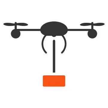 Copter shipment icon Illustrazione stock