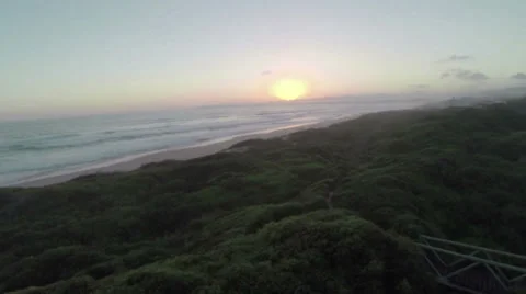Copter shot sunset beach. Vidéo 34627968