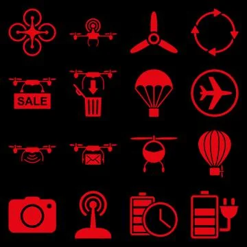 Copter tools icon set 库存插图