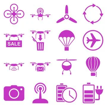 Copter tools icon set Illustration