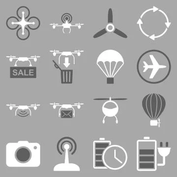 Copter tools icon set Stock Illustration
