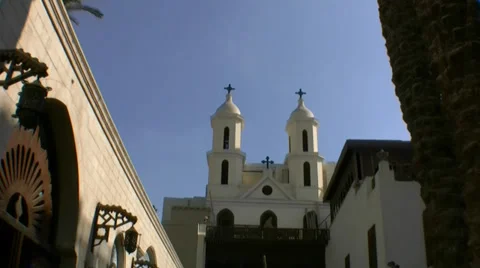 Coptic Orthodox block in Cairo Stock Footage 35613467