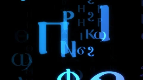 Coptic script glyphs in the matrix style 3d approaching at full speed. Stock Footage 269322277