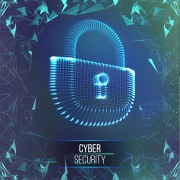 Coputer internet cyber security background. Cyber crime vector illustration Illustrazione stock