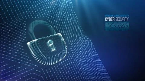 Coputer internet cyber security background. Cyber crime vector illustration Stock Illustration