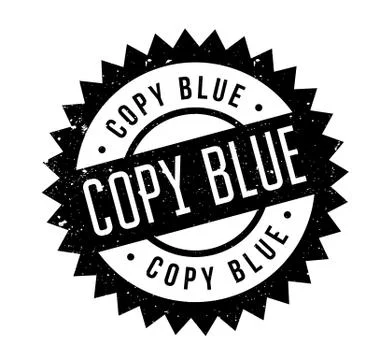 Copy Blue rubber stamp 스톡 일러스트