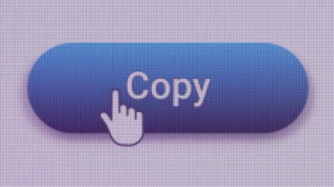 Copy Button Click Extreme Close Up Front View Stock Footage 148150192