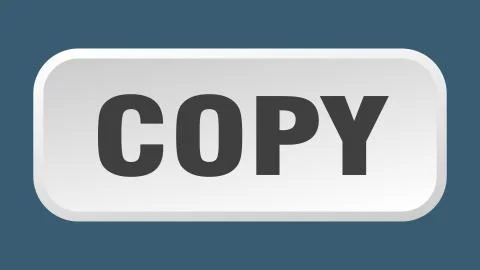 Copy button. copy square 3d push button Stock Illustration