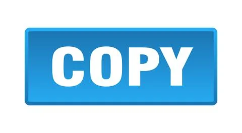 Copy button. copy square blue push button Stock Illustration