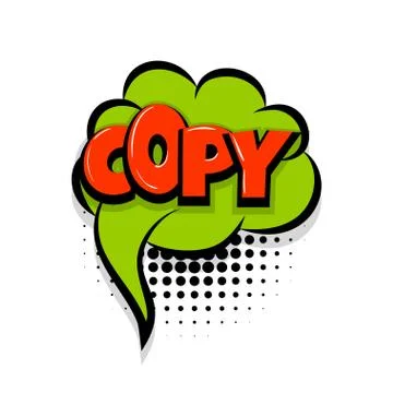 Copy comic text white background Stock Illustration