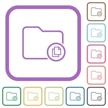 Copy directory simple icons Stock Illustration