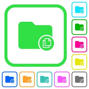 Copy directory vivid colored flat icons イラスト素材