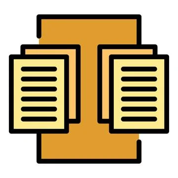 Copy document data icon vector flat Stockillustratie