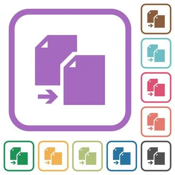 Copy document solid simple icons Stock Illustration