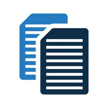 Copy, documents, files vector icon. Stock Illustration