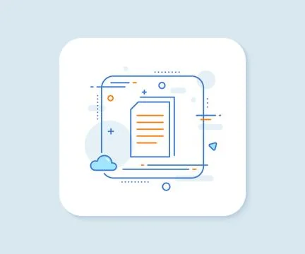 Copy Documents line icon. File sign. Vector イラスト素材