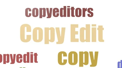 Copy Edit Tag Cloud Animated Isolated On White Stock Footage 107230699