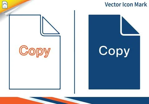Copy file icon design for document management and storage. Stock Illustration