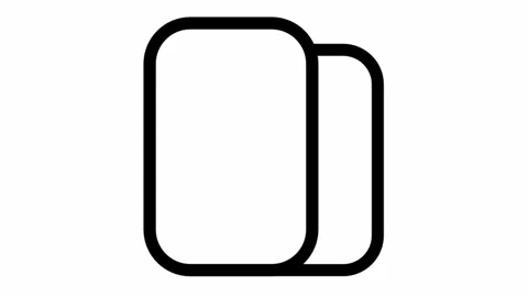 Copy icon animation - Essential basic icon motion design Stock Footage 293561157