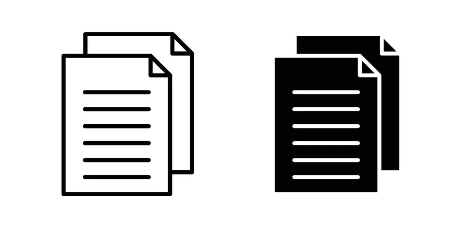 Copy icon for design projects and web UI Stock Illustration