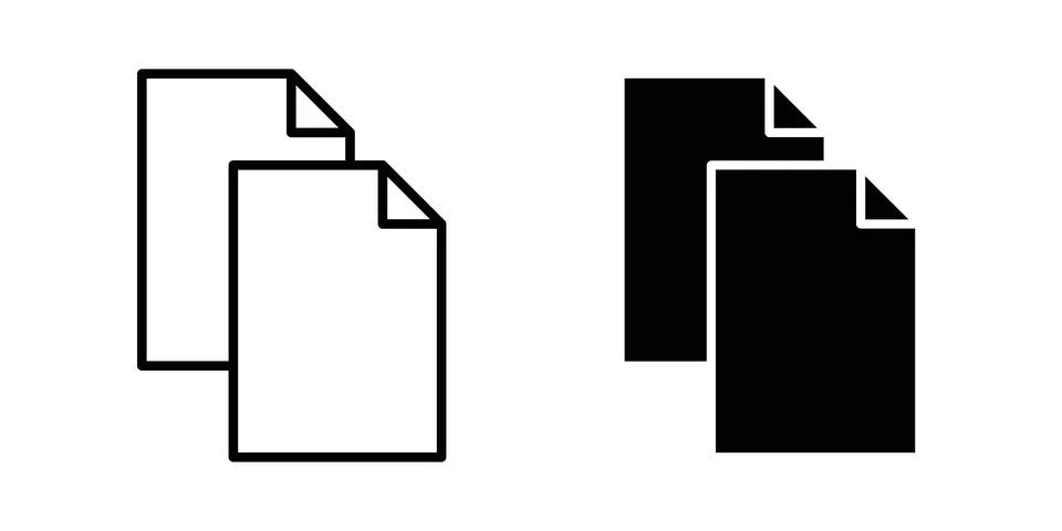 Copy icon graphic element. web icon set Stock Illustration