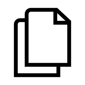 Copy icon isolated on transparent background as a digital interface element Ilustração Stock