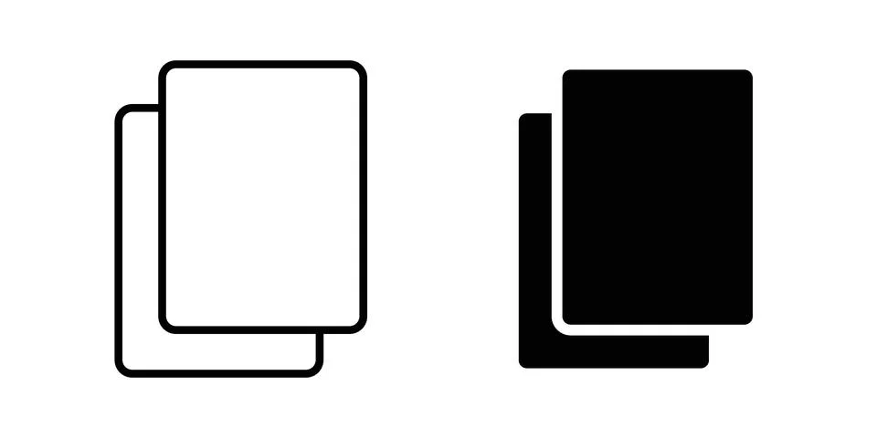Copy icon symbol  illustration bundle in black colour Stock Illustration