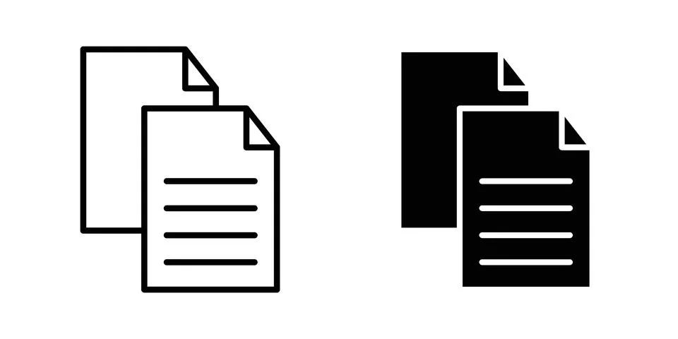 Copy icon vector design illustrations Illustrazione stock