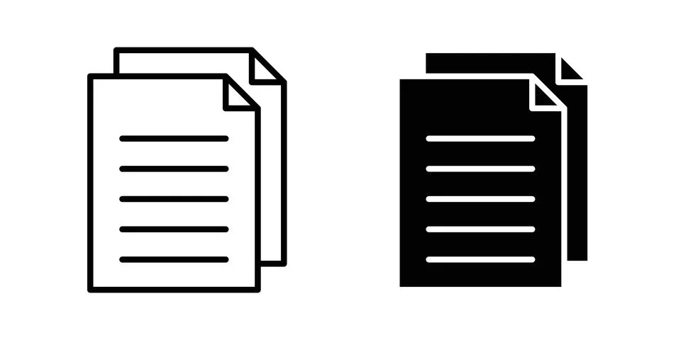 Copy icon vector symbol graphics Illustrazione stock
