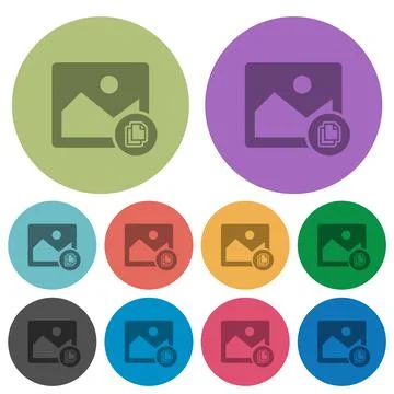 Copy image color darker flat icons Illustrazione stock