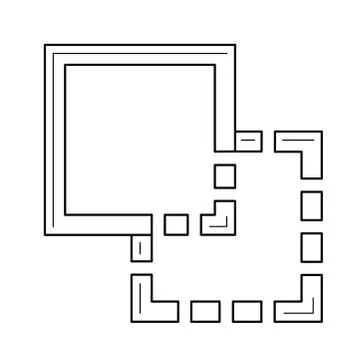 Copy image line icon. Stock Illustration