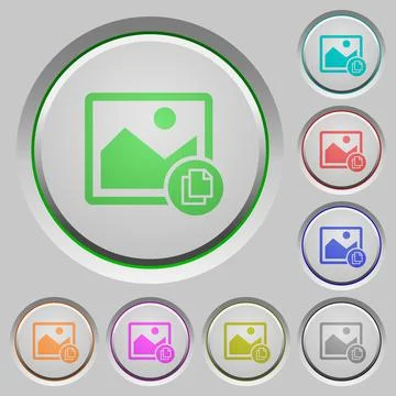 Copy image push buttons Illustrazione stock