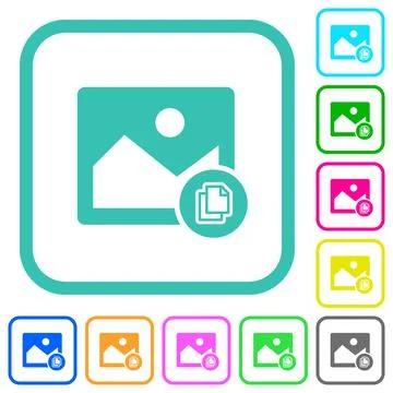Copy image vivid colored flat icons Stock Illustration