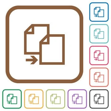 Copy item simple icons 스톡 일러스트