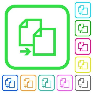 Copy item vivid colored flat icons icons 스톡 일러스트