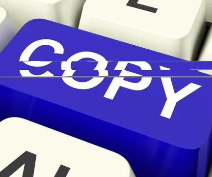 Copy keys mean duplicate copying or replicate. Stock Illustration