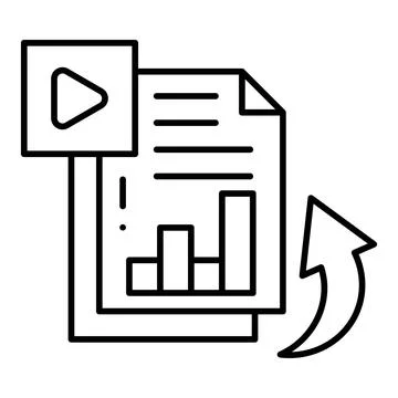 Copy Line Icon Stock Illustration