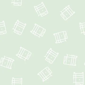 Copy machine equipment line vector seamless pattern Illustrazione stock