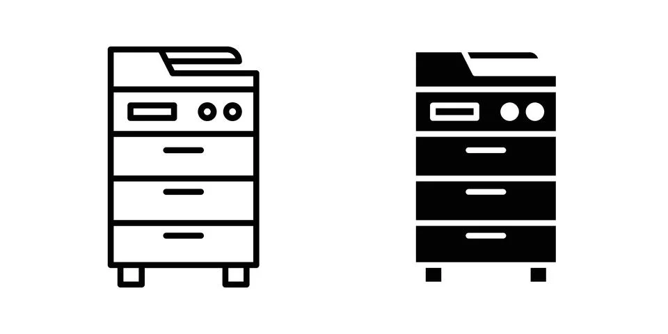 Copy Machine icon illustration vector, icon set for apps Stock Illustration