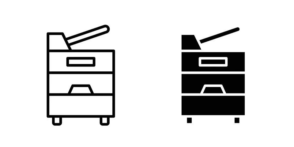 Copy Machine icon modern style vectors set Stock Illustration