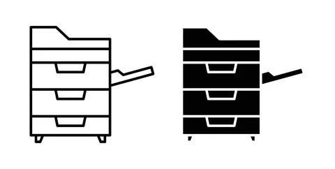 Copy Machine icon vector art Illustrations Illustrazione stock