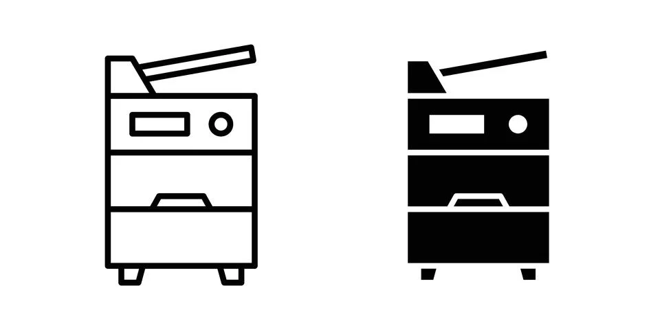 Copy Machine icon vector design illustrations Stock Illustration