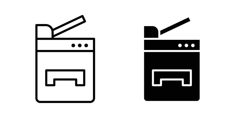 Copy Machine icon vector design. EPS10 Stock Illustration