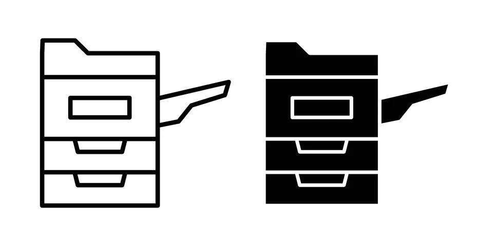 Copy Machine icon vector, illustration icon set Stock Illustration