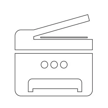 Copy Machine Multifunction printer icon illustration design Stock Illustration